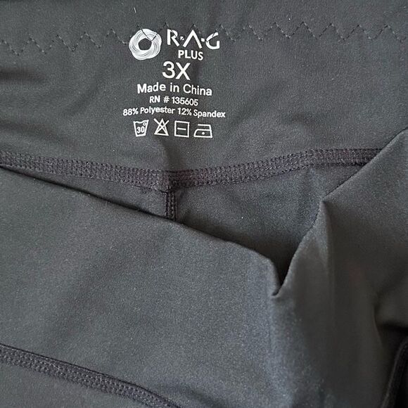 NWT Size 3X Black Bermuda Biker Activewear Athletic Running Work Out Biker Short - Picture 4 of 4